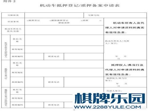 车辆抵押登记流程